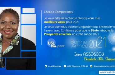 Voeux présidente USL Diaspora Irène ASSOSSOU