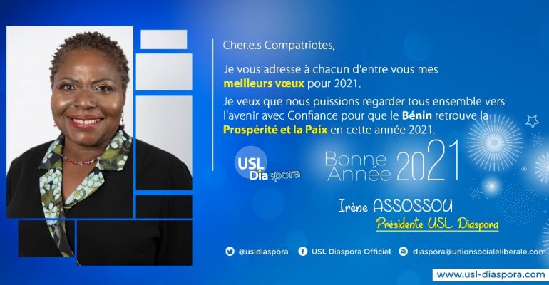 Voeux présidente USL Diaspora Irène ASSOSSOU